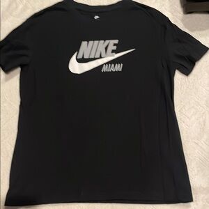 Nike Black Tee with Miami Logo